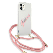Заредете изображение във визуализатора на галерията – Guess GUHCP12SCRTVSPI iPhone 12 mini 5,4" różowy/pink hardcase Script Vintage - TopMag
