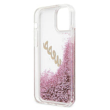 Заредете изображение във визуализатора на галерията – Guess GUHCP12SGLVSPI iPhone 12 mini 5,4" różowy/pink hardcase Glitter Vintage Script - TopMag
