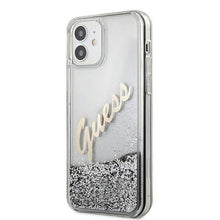 Заредете изображение във визуализатора на галерията – Guess GUHCP12SGLVSSI iPhone 12 mini 5,4" srebrny/silver hardcase Glitter Vintage Script - TopMag
