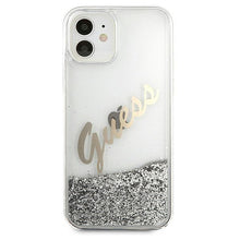 Заредете изображение във визуализатора на галерията – Guess GUHCP12SGLVSSI iPhone 12 mini 5,4" srebrny/silver hardcase Glitter Vintage Script - TopMag
