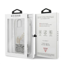 Заредете изображение във визуализатора на галерията – Guess GUHCP12SGLVSSI iPhone 12 mini 5,4" srebrny/silver hardcase Glitter Vintage Script - TopMag
