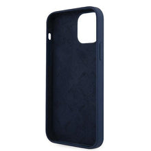 Заредете изображение във визуализатора на галерията – Guess GUHCP12SLSVSBL iPhone 12 mini 5,4" niebieski/blue hardcase Script Vintage - TopMag
