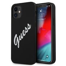 Заредете изображение във визуализатора на галерията – Guess GUHCP12SLSVSBW iPhone 12 mini 5,4" czarno biały/black white hardcase Silicone Vintage - TopMag
