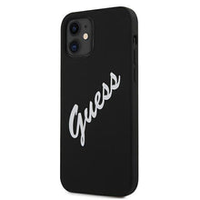 Заредете изображение във визуализатора на галерията – Guess GUHCP12SLSVSBW iPhone 12 mini 5,4" czarno biały/black white hardcase Silicone Vintage - TopMag
