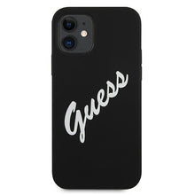 Заредете изображение във визуализатора на галерията – Guess GUHCP12SLSVSBW iPhone 12 mini 5,4" czarno biały/black white hardcase Silicone Vintage - TopMag
