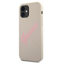 Заредете изображение във визуализатора на галерията – Guess GUHCP12SLSVSGP iPhone 12 mini 5,4" szaro różowy/grey pink hardcase Silicone Vintage - TopMag
