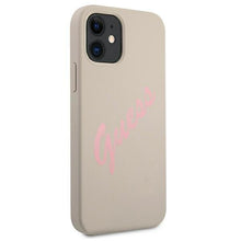 Заредете изображение във визуализатора на галерията – Guess GUHCP12SLSVSGP iPhone 12 mini 5,4" szaro różowy/grey pink hardcase Silicone Vintage - TopMag
