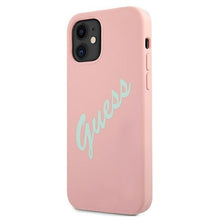 Заредете изображение във визуализатора на галерията – Guess GUHCP12SLSVSPG iPhone 12 mini 5,4" różowo zielony/green pink hardcase Silicone Vintage - TopMag
