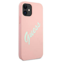 Заредете изображение във визуализатора на галерията – Guess GUHCP12SLSVSPG iPhone 12 mini 5,4" różowo zielony/green pink hardcase Silicone Vintage - TopMag
