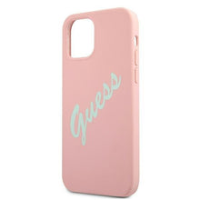 Заредете изображение във визуализатора на галерията – Guess GUHCP12SLSVSPG iPhone 12 mini 5,4" różowo zielony/green pink hardcase Silicone Vintage - TopMag
