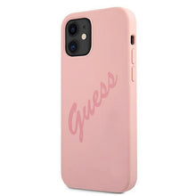 Заредете изображение във визуализатора на галерията – Guess GUHCP12SLSVSPI iPhone 12 mini 5,4" różowy/pink hardcase Script Vintage - TopMag
