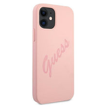 Заредете изображение във визуализатора на галерията – Guess GUHCP12SLSVSPI iPhone 12 mini 5,4" różowy/pink hardcase Script Vintage - TopMag
