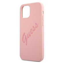 Заредете изображение във визуализатора на галерията – Guess GUHCP12SLSVSPI iPhone 12 mini 5,4" różowy/pink hardcase Script Vintage - TopMag
