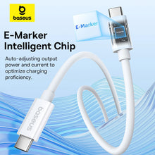 Заредете изображение във визуализатора на галерията – Baseus CB000068 USB-C - USB-C cable 240W PD 8K 60Hz 1m - white
