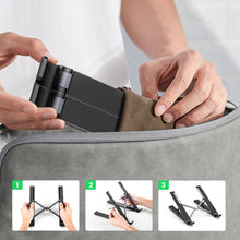 Заредете изображение във визуализатора на галерията – Ugreen X-Kit foldable laptop stand HUB USB Type C - 2x USB 3.2 Gen 1 / HDMI 4K 30 Hz 3D / SD and microSD card reader black (80551) - TopMag
