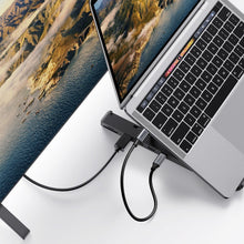 Заредете изображение във визуализатора на галерията – Ugreen X-Kit foldable laptop stand HUB USB Type C - 2x USB 3.2 Gen 1 / HDMI 4K 30 Hz 3D / SD and microSD card reader black (80551) - TopMag
