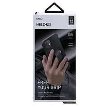 Заредете изображение във визуализатора на галерията – UNIQ etui Heldro iPhone 12 mini 5,4" czarny/midnight black Antimicrobial - TopMag

