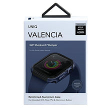 Заредете изображение във визуализатора на галерията – UNIQ etui Valencia Apple Watch Series 4/5/6/SE 40mm. niebieski/atlantic blue - TopMag
