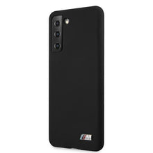 Заредете изображение във визуализатора на галерията – Etui BMW BMHCS21MMSILBK S21+ G996 czarny/black Silicone M Collection - TopMag
