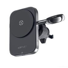 Заредете изображение във визуализатора на галерията – Acefast D18 car holder with MagSafe / Qi inductive charger + USB-A USB-C cable - black
