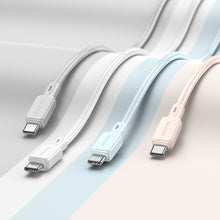 Заредете изображение във визуализатора на галерията – Borofone Cable BX94 Crystal color - USB to Typ C - 3A 1 metre light pink
