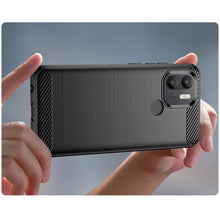 Заредете изображение във визуализатора на галерията – Carbon Case case for Xiaomi Redmi A1+ flexible silicone carbon cover black
