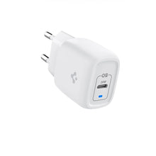 Заредете изображение във визуализатора на галерията – Spigen PE2C10CL 1-PORT NETWORK CHARGER PD20W + Lightning MFi CABLE WHITE
