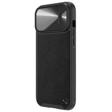 Заредете изображение във визуализатора на галерията – Nillkin CamShield Leather S Case iPhone 14 Pro cover with camera cover black
