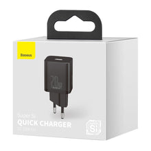 Заредете изображение във визуализатора на галерията – Baseus Super Si 1C fast wall charger USB Type C 20 W Power Delivery black (CCSUP-B01) - TopMag
