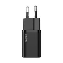 Заредете изображение във визуализатора на галерията – Baseus Super Si 1C fast wall charger USB Type C 20 W Power Delivery black (CCSUP-B01) - TopMag

