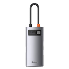 Заредете изображение във визуализатора на галерията – Baseus Metal Gleam 4in1 multifunctional HUB USB Type C - USB Type C Power Delivery 100 W / HDMI 4K 30 Hz / 1x USB 3.2 Gen 1 / 1x USB 2.0 (CAHUB-CY0G) - TopMag
