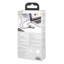 Заредете изображение във визуализатора на галерията – Baseus Metal Gleam 4in1 multifunctional HUB USB Type C - USB Type C Power Delivery 100 W / HDMI 4K 30 Hz / 1x USB 3.2 Gen 1 / 1x USB 2.0 (CAHUB-CY0G) - TopMag
