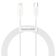 Заредете изображение във визуализатора на галерията – Baseus Superior Cable USB Type C - Lightning Power Delivery 20 W 1,5 m White (CATLYS-B02) - TopMag
