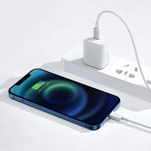 Заредете изображение във визуализатора на галерията – Baseus Superior Cable USB Type C - Lightning Power Delivery 20 W 1,5 m White (CATLYS-B02) - TopMag
