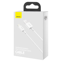 Заредете изображение във визуализатора на галерията – Baseus Superior Cable USB - Lightning 2,4A 0,25 m White (CALYS-02) - TopMag
