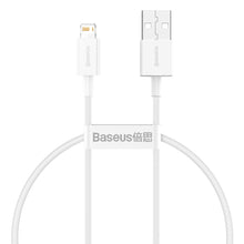 Заредете изображение във визуализатора на галерията – Baseus Superior Cable USB - Lightning 2,4A 0,25 m White (CALYS-02) - TopMag
