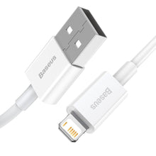 Заредете изображение във визуализатора на галерията – Baseus Superior Cable USB - Lightning 2,4A 0,25 m White (CALYS-02) - TopMag
