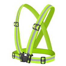 Заредете изображение във визуализатора на галерията – Unisex Adjustable Reflective Safety Harness Vest Yellow - TopMag
