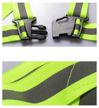 Заредете изображение във визуализатора на галерията – Unisex Adjustable Reflective Safety Harness Vest Yellow - TopMag

