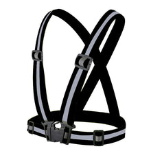 Заредете изображение във визуализатора на галерията – Unisex Adjustable Reflective Safety Harness Vest Black - TopMag
