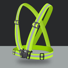 Заредете изображение във визуализатора на галерията – Unisex Adjustable Reflective Safety Harness Vest Black - TopMag
