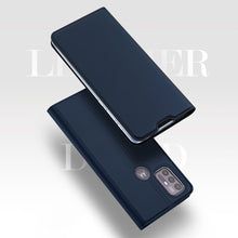 Заредете изображение във визуализатора на галерията – DUX DUCIS Skin Pro Bookcase type case for Lenovo Moto G30 / Moto G10 blue - TopMag
