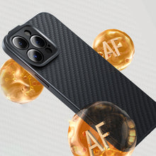 Заредете изображение във визуализатора на галерията – Armored case for iPhone 14 Pro compatible with MagSafe Baseus Synthetic Fiber tempered glass - black
