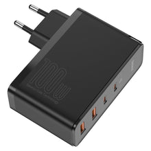 Заредете изображение във визуализатора на галерията – Baseus GaN2 Pro fast wall charger 100W USB / USB Typ C Quick Charge 4+ Power Delivery Black (CCGAN2P-L01) - TopMag
