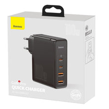 Заредете изображение във визуализатора на галерията – Baseus GaN2 Pro fast wall charger 100W USB / USB Typ C Quick Charge 4+ Power Delivery Black (CCGAN2P-L01) - TopMag
