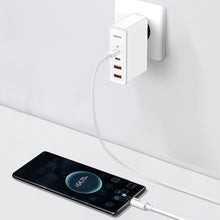 Заредете изображение във визуализатора на галерията – Baseus GaN2 Pro fast wall charger 100W USB / USB Typ C Quick Charge 4+ Power Delivery white (CCGAN2P-L02) - TopMag
