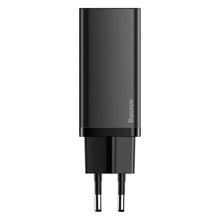 Заредете изображение във визуализатора на галерията – Baseus GaN2 Lite Fast 65W USB / USB Type C Quick Charge 3.0 Power Delivery (Gallium Nitride) Black (CCGAN2L-B01) - TopMag
