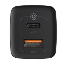 Заредете изображение във визуализатора на галерията – Baseus GaN2 Lite Fast 65W USB / USB Type C Quick Charge 3.0 Power Delivery (Gallium Nitride) Black (CCGAN2L-B01) - TopMag
