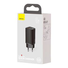 Заредете изображение във визуализатора на галерията – Baseus GaN2 Lite Fast 65W USB / USB Type C Quick Charge 3.0 Power Delivery (Gallium Nitride) Black (CCGAN2L-B01) - TopMag

