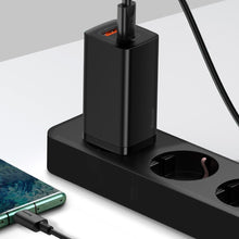 Заредете изображение във визуализатора на галерията – Baseus GaN2 Lite Fast 65W USB / USB Type C Quick Charge 3.0 Power Delivery (Gallium Nitride) Black (CCGAN2L-B01) - TopMag
